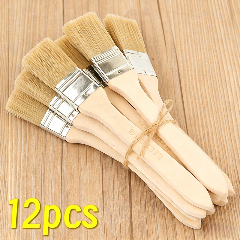 Wood Stain Brush - Ensemble de pinceaux professionnels avec manche