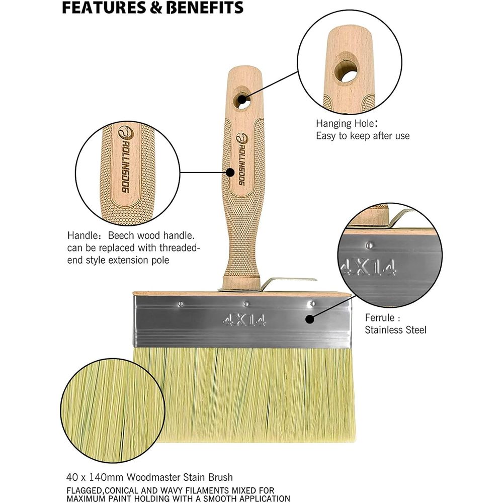 Brosse à teindre pour terrasse - Wood Stain Brush avis et prix