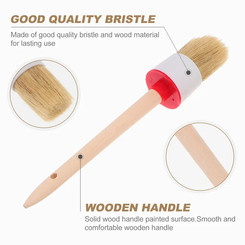 Lot de 6 pinceaux à poils synt - Wood Stain Brush avis et prix